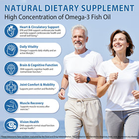 SHMEDIYU Huile de Poisson Omega 3 avec dosage