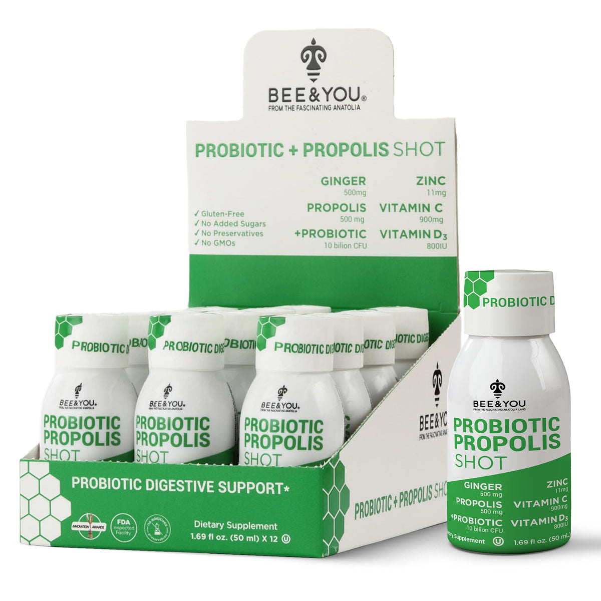 Shot de Propolis BEE & YOU en pack de 12