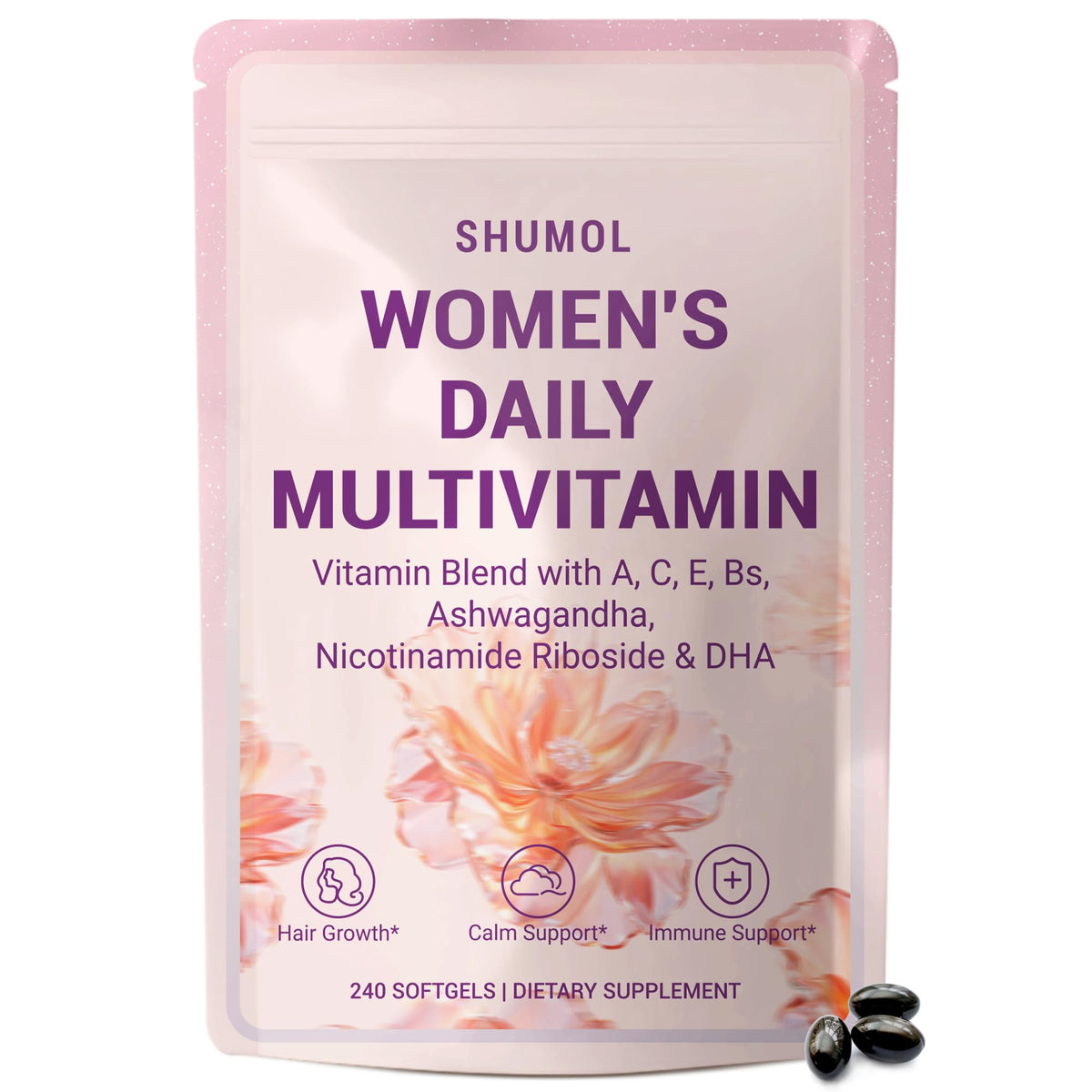 Shumol Multivitamines Femmes 240 gélules vue de face