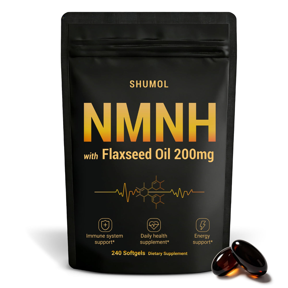 Shumol NMNH 240 gélules 500 mg vue de face