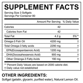 shwdppmy Huile de Poisson Omega-3 240 gélules avec informations nutritionnelles