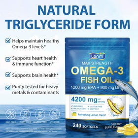 shwdppmy Huile de Poisson Omega-3 240 gélules avec packaging