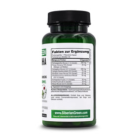 Siberian Green Ashwagandha - capsules dans un environnement naturel