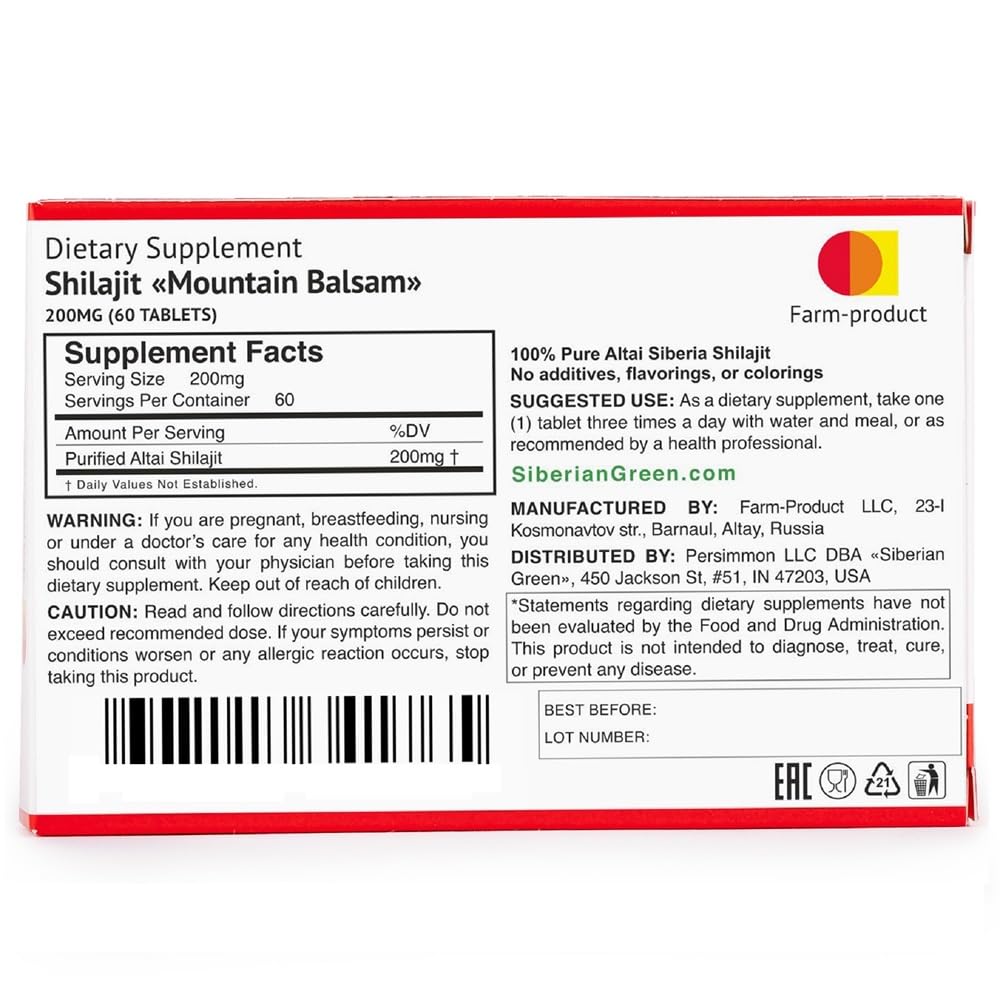 Siberian Green Shilajit 120 Tablettes avec plusieurs tablettes étalées
