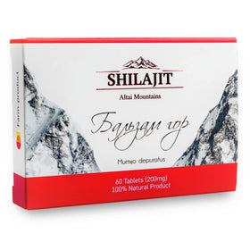 Siberian Green Shilajit 60 comprimés vue avant avec emballage