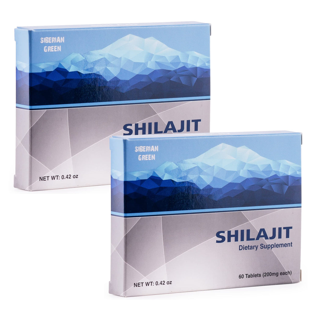 Siberian Green Shilajit naturel 120 comprimés vue de face