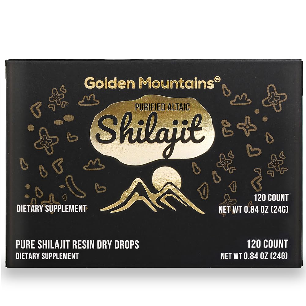 Siberian Green Shilajit Pur Dry Drops 120 x 200mg packaging front view