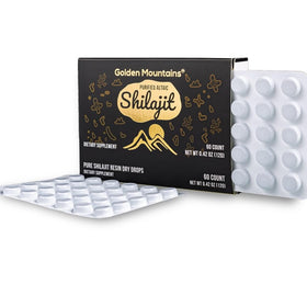 Siberian Green Shilajit Pur Gouttes sèches 60 x 200mg vue de face