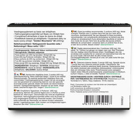 Siberian Green Shilajit Pur Gouttes sèches disposition sur table