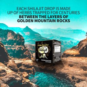 Siberian Green shilajit résine dans un environnement naturel