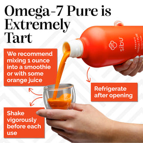 sibu Omega-7 Pure Jus de Baies de Sureau 32 oz en vue latérale