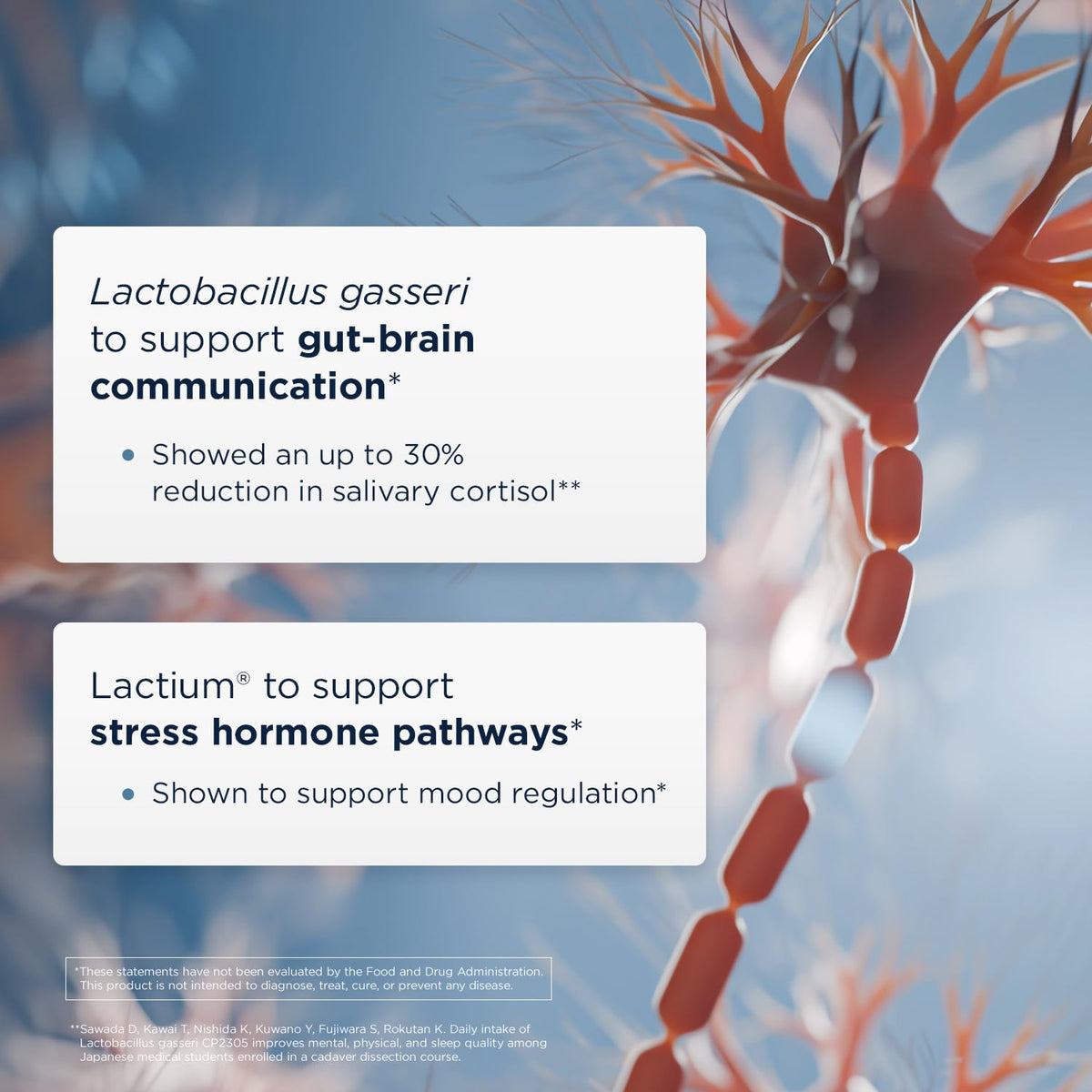 Side view of Designs for Health NeuroCalm Peptide bottle