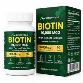 SIERRA VITALIS Biotine 10000mcg flacon de 90 comprimés