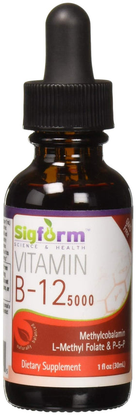 SIGFORM Vitamine B12 Sublinguale 5000 vue avant, emballage 91g