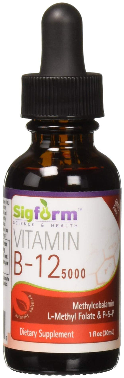 SIGFORM Vitamine B12 Sublinguale 5000 vue avant, emballage 91g