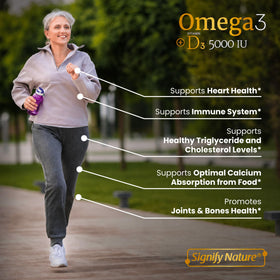 SIGNIFY NATURE Omega-3 + D3 gélules sur une table