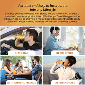 SIGNIFY NATURE Vitamine C comprimés effervescents sur une table