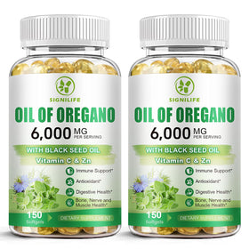 SIGNILIFE Huile d'Origan 6000mg flacon 300 gélules molles