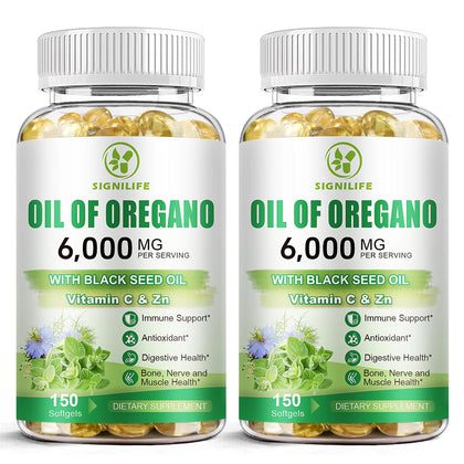 SIGNILIFE Huile d'Origan 6000mg flacon 300 gélules molles