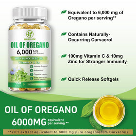 SIGNILIFE Huile d'Origan 6000mg gélules molles en gros plan