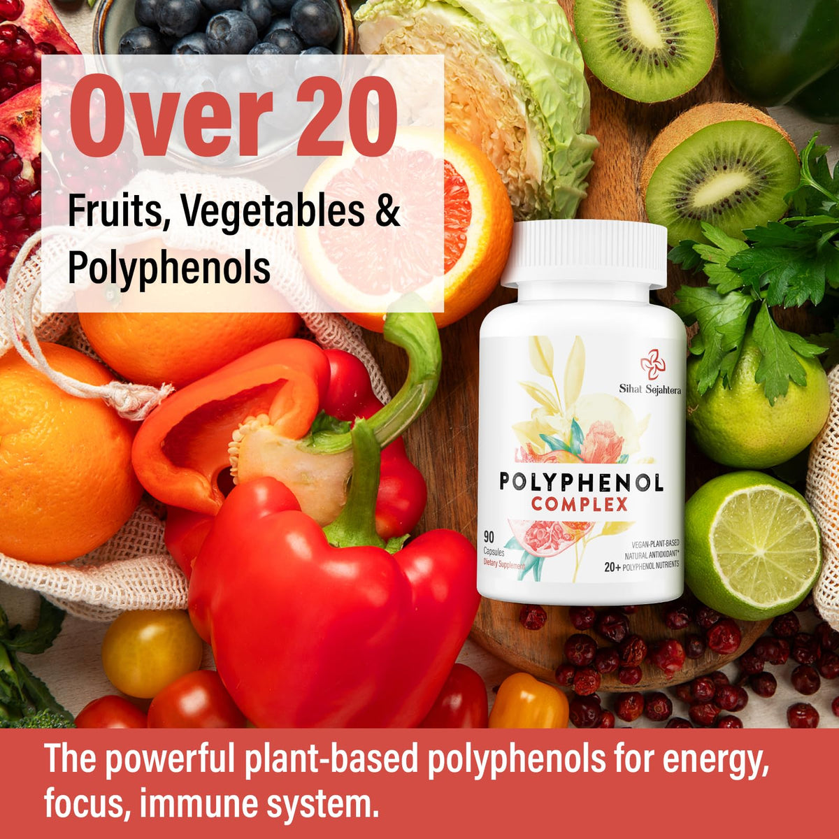 Sihat Sejahtera complément polyphénols 540 capsules avec étiquette