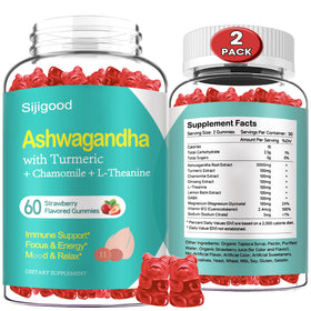 Sijigood Gummies Ashwagandha 120 Fraises avant