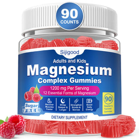 Sijigood Gummies Complex de Magnésium 90 comprimés au goût framboise, vue de face