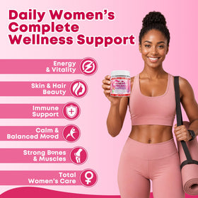 Sijigood gummies multivitamines femmes arrière de l'emballage