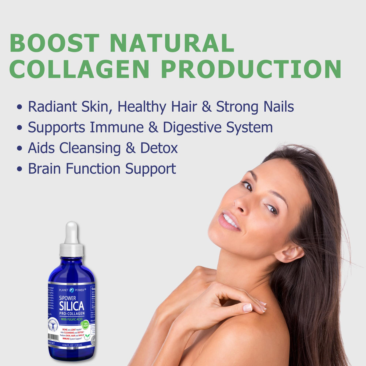 Silica Vegan Collagen 240g, vue de côté