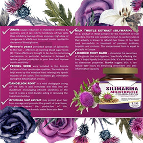 Silimarine 120 capsules sur fond blanc