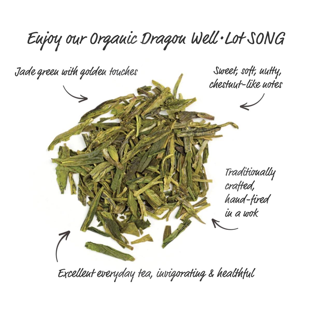 Silk Road Teas emballage du Thé Vert Longjing Bio 50g
