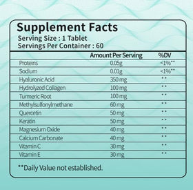 SILKMYST 850mg Acide Hyaluronique 180 comprimés avec verre d'eau