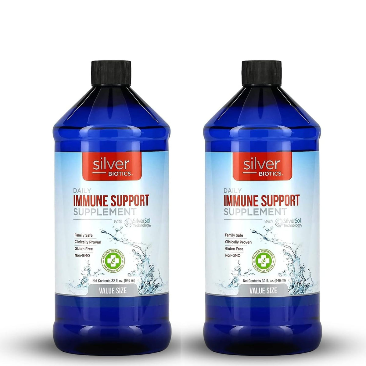 Silver Biotics American Biotech Labs 32 Fl Oz pack de 2
