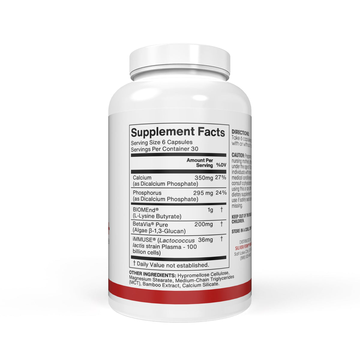 Silver Fern Postbiotic+ capsules ouvertes montrant leur contenu