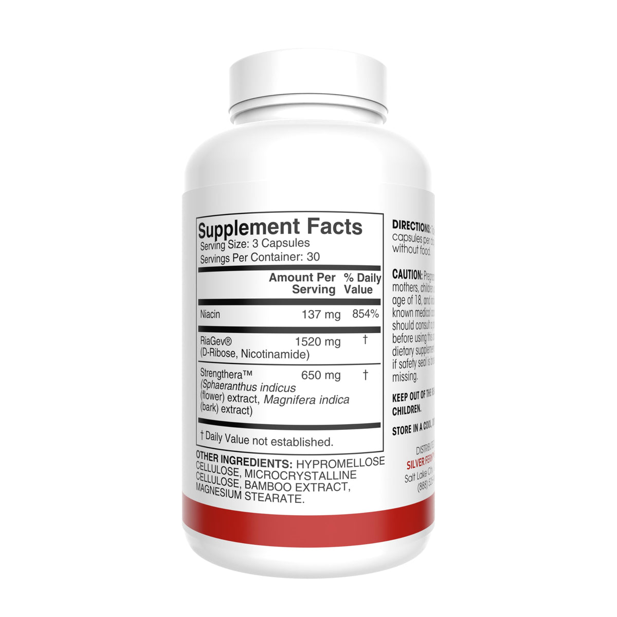 Silver Fern RiaGev + Strengthera 90 Capsules étiquette