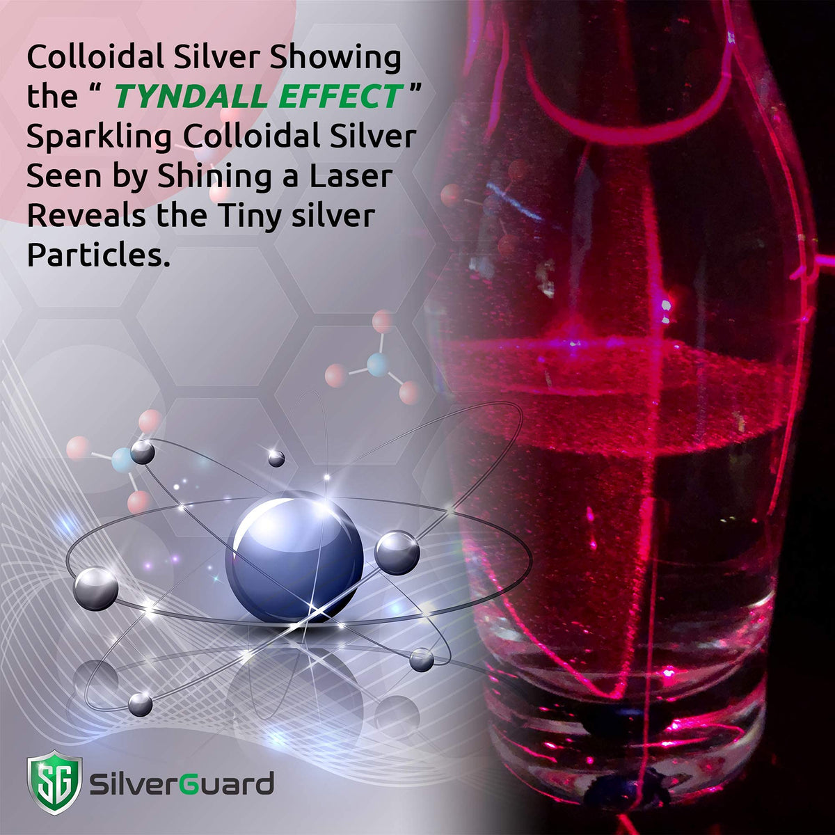 SilverGuard Colloidal Silver Liquide 30 PPM en utilisation