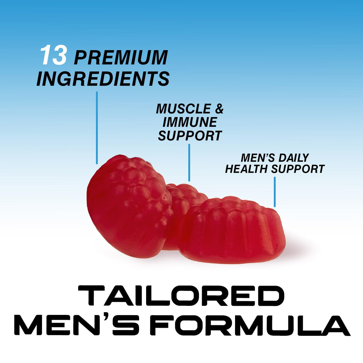 SILVERONYX Multivitamines pour Hommes Gummies - 60 Capsules côté