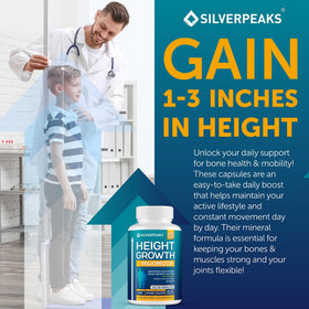 SILVERPEAKS Complément Alimentaire de Croissance Naturelle - Vue de côté de la boîte