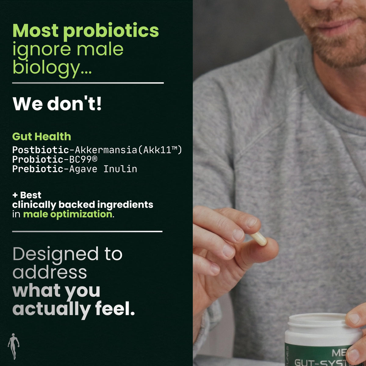 Simple Creatures Akkermansia Probiotique pour Hommes prise quotidienne