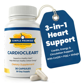 Simple Promise CardioClear7 CoQ10 PQQ 32g vue avant de l'emballage