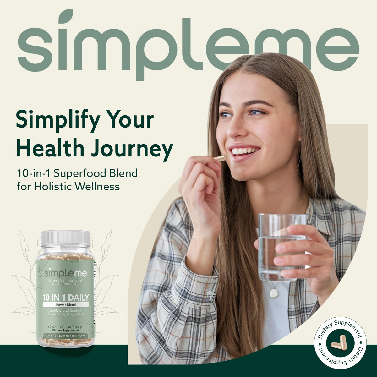 SIMPLEME 10 en 1 Complément Alimentaire capsules