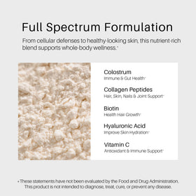 Simply Basically Poudre de Colostrum Bovin en portion avec une cuillère