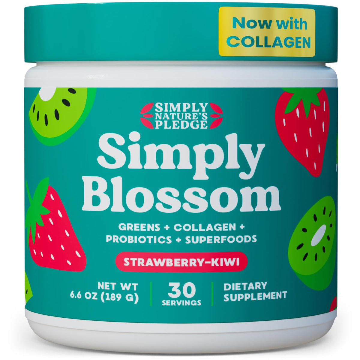 Simply Blossom Greens Poudre Collagène 907g emballage