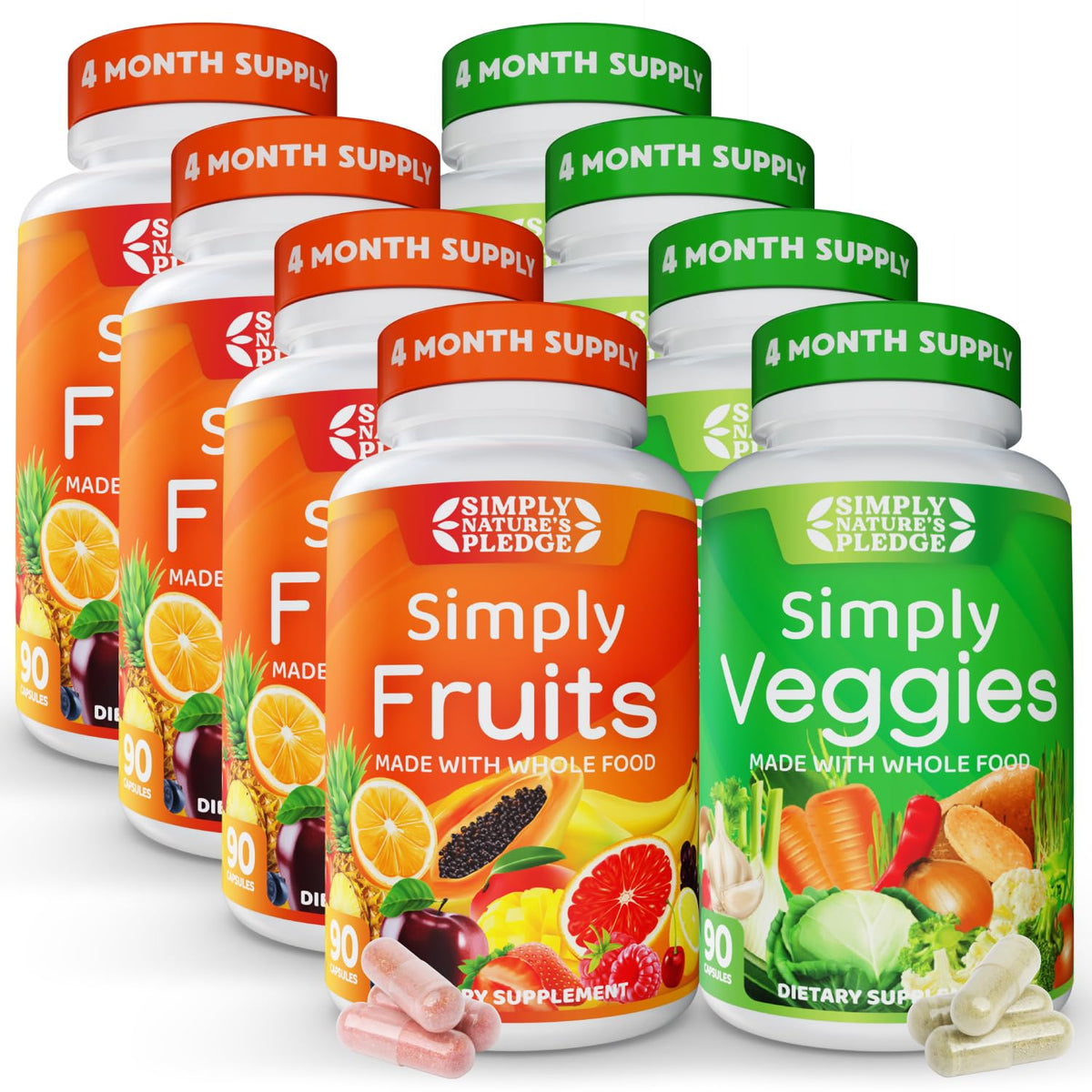 Simply Nature's Pledge Complément Alimentaire Fruits & Légumes, vue de face