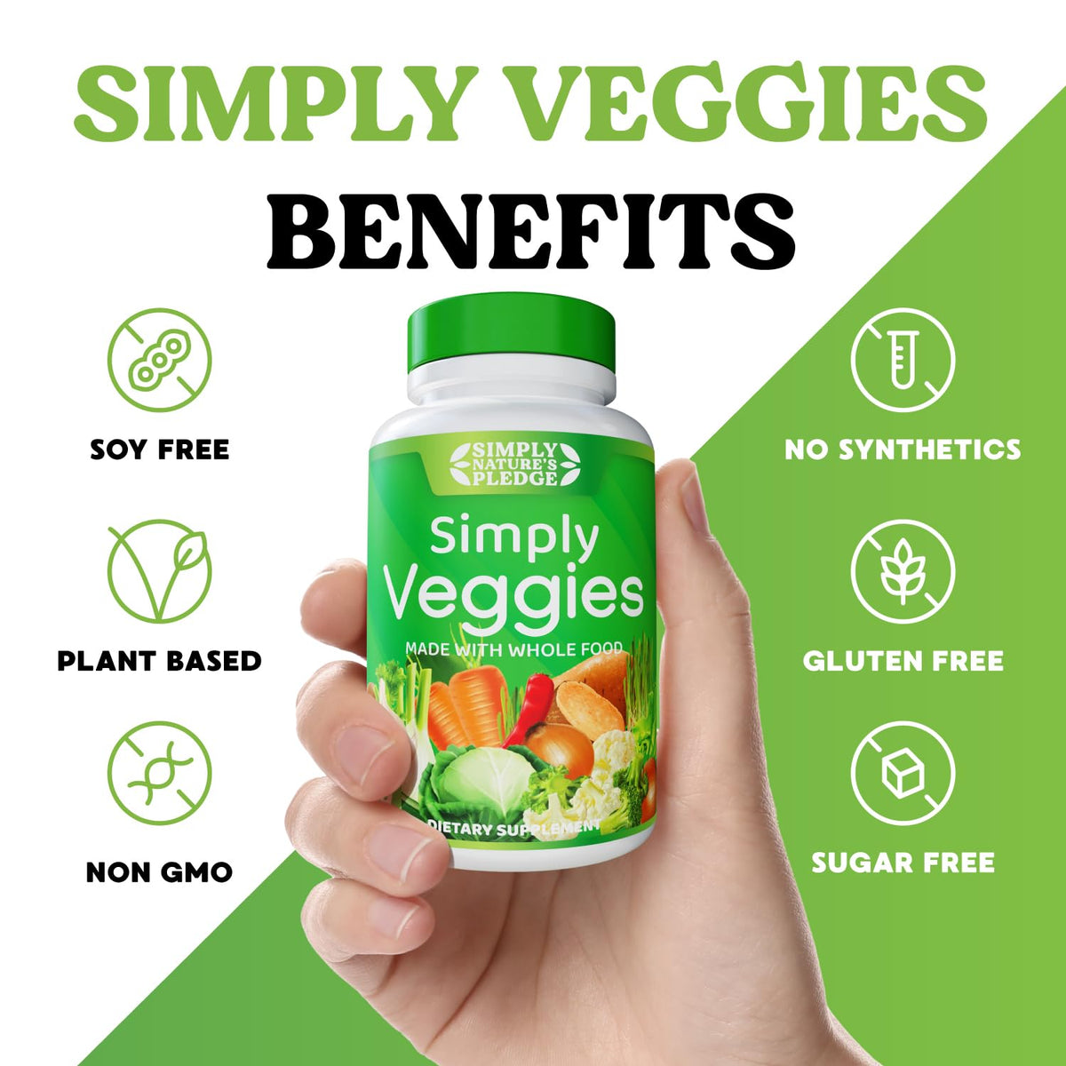 Simply Nature's Pledge Superfood - vue de l'arrière du flacon