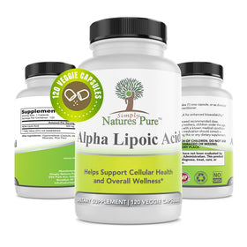 Simply Natures Pure Acide Alpha-Lipoïque 600mg 120 capsules végétales, vue de face