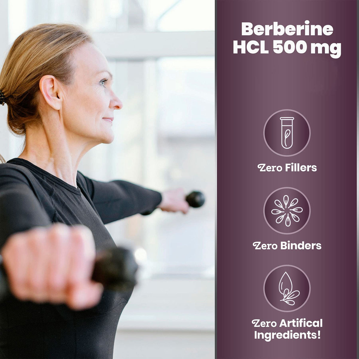 Simply Natures Pure Berberine HCl 500mg 120 Capsules avec boîte