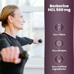 Simply Natures Pure Berberine HCl 500mg 120 Capsules avec boîte