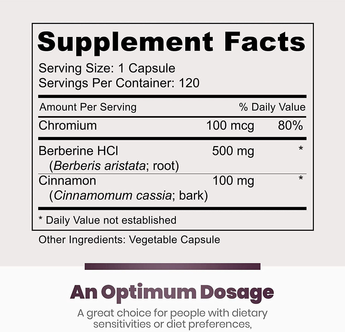 Simply Natures Pure Berberine HCl 500mg packaging