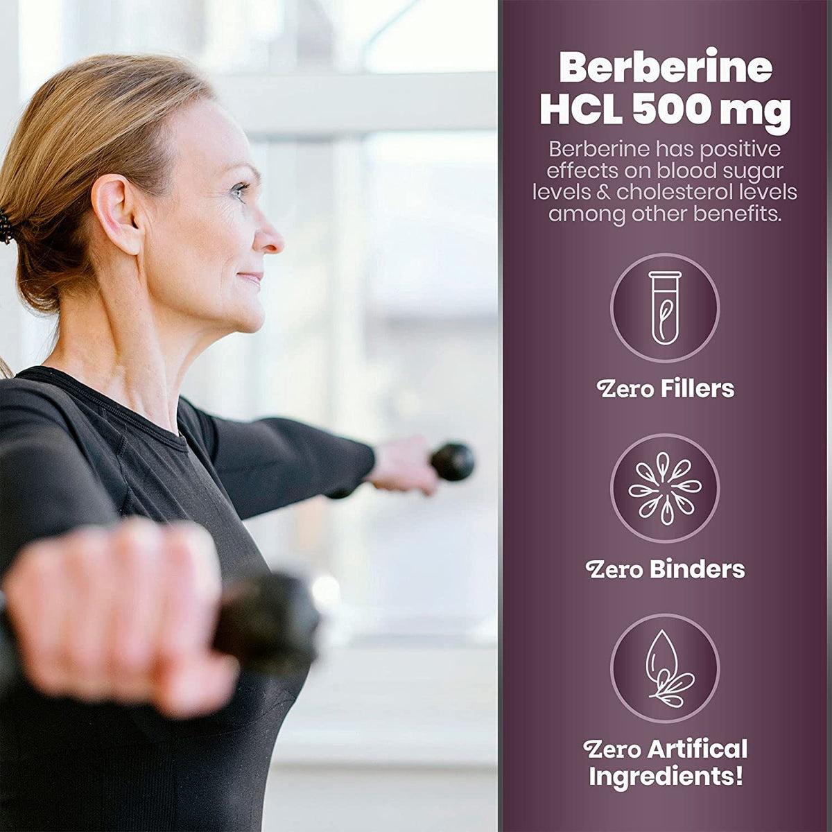 Simply Natures Pure Berberine HCl 500mg with cinnamon and chromium